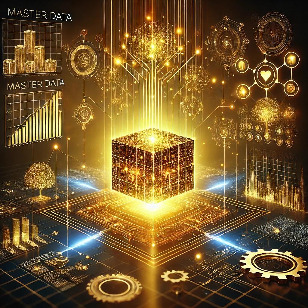 Data illustration gold data cube