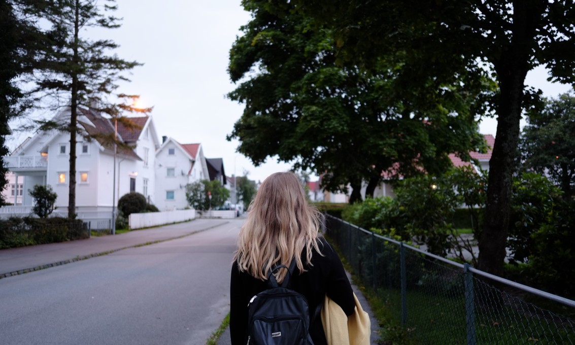 Girl walking. Photo by Camilla Plener